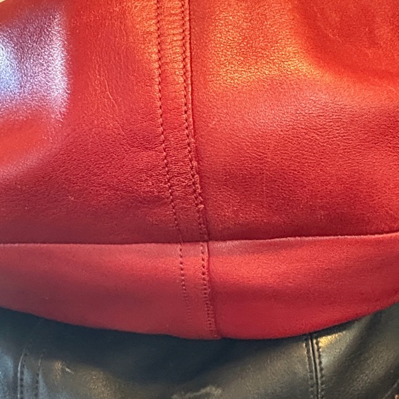 Coach Red Leather Shoulder Bag - Picture 7 of 12